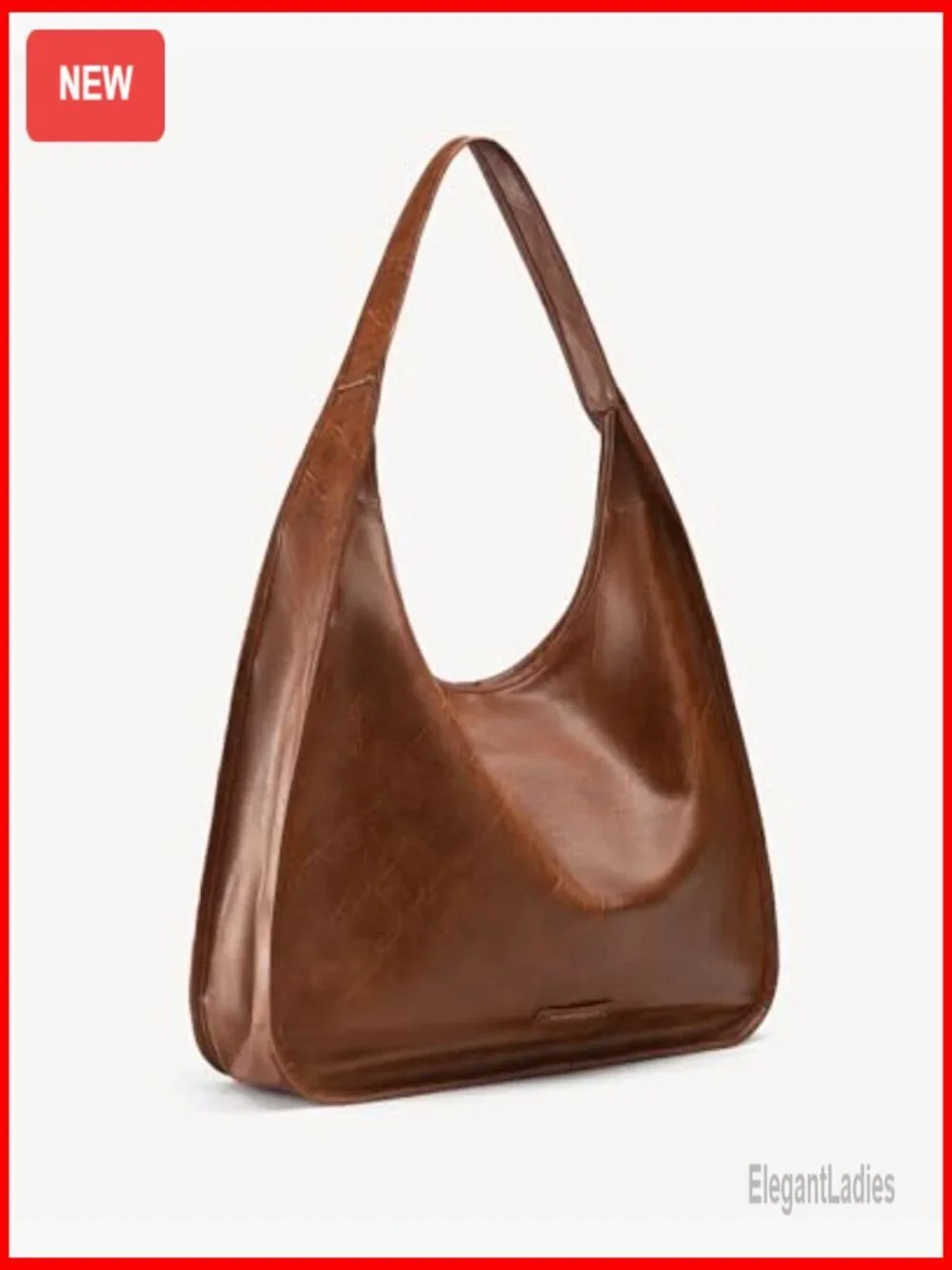 PU Leather Hobo Tote with Multiple Pockets for Work and Travel